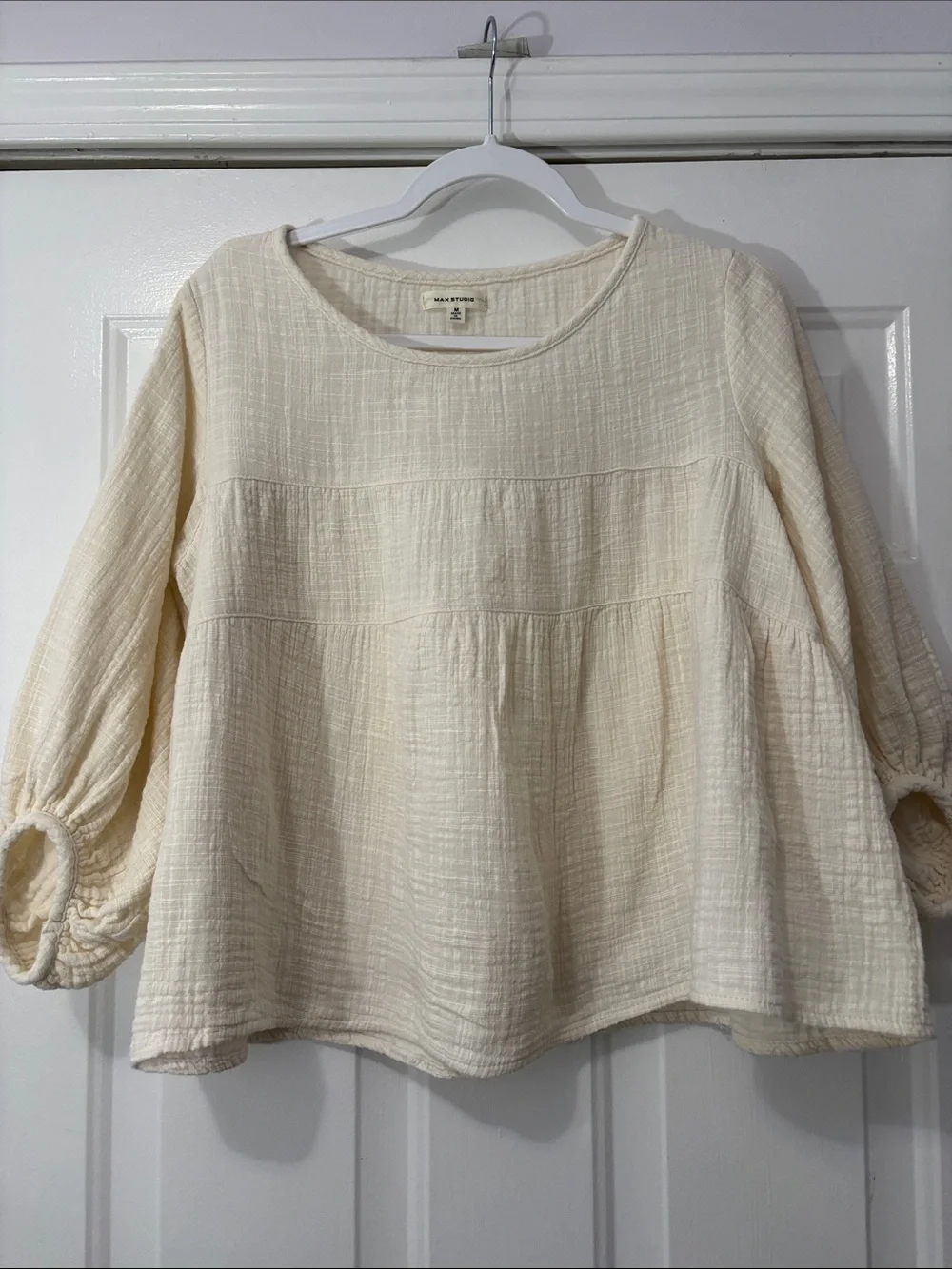 Max Studio babydoll top Size Medium - Picture 1 of 3